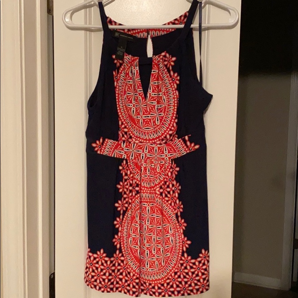 INC like new sleeveless navy top